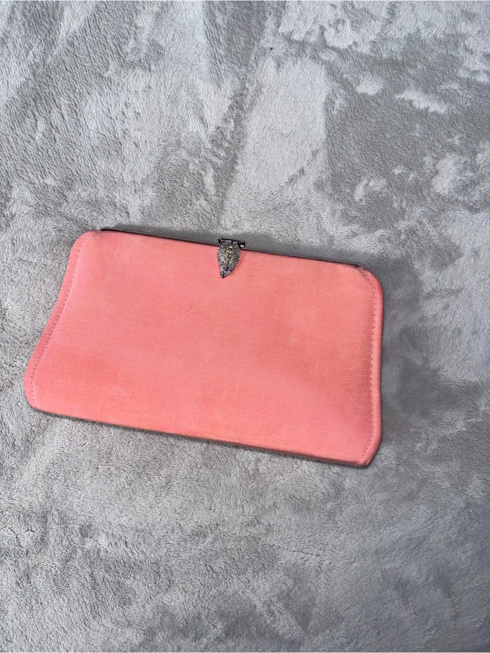 Pink Suede Clutch Bag - Elegant Evening Envelope